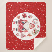 Skandinavier Santa Claus Rotes Medium Sherpadecke (Vorderseite)