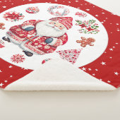 Skandinavier Santa Claus Rotes Medium Sherpadecke (3/4)