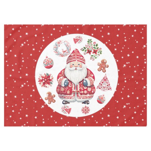 Skandinavier Santa Claus Rotes Medium Tischdecke (Vorderseite (Horizontal))