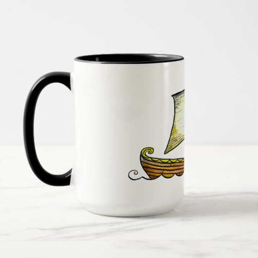 Skandinavier-Segeln-Schiffs-Kaffee-Tasse Tasse (Links)