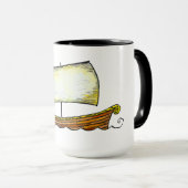 Skandinavier-Segeln-Schiffs-Kaffee-Tasse Tasse (VorderseiteRechts)