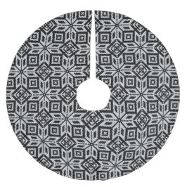 Skandinavier Selburose Weihnachts-Strick Muster Polyester Weihnachtsbaumdecke