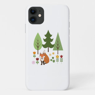 Skandinavier Stil Fox Blume Bäume Illustration Case-Mate iPhone Hülle