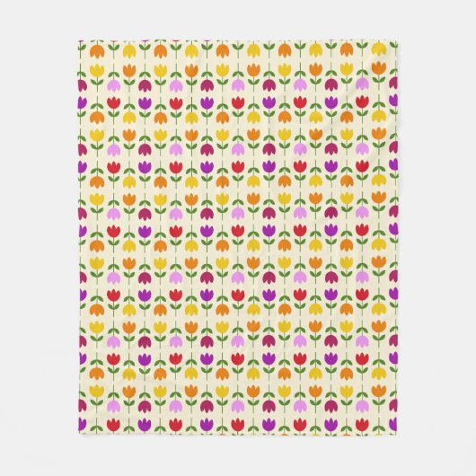 Skandinavier Stilcol auf CRM Blume Rpt Muster Fleecedecke (Vorderseite)