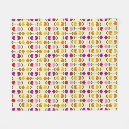 Skandinavier Stilcol auf CRM Blume Rpt Muster Fleecedecke (Vorderseite (Horizontal))