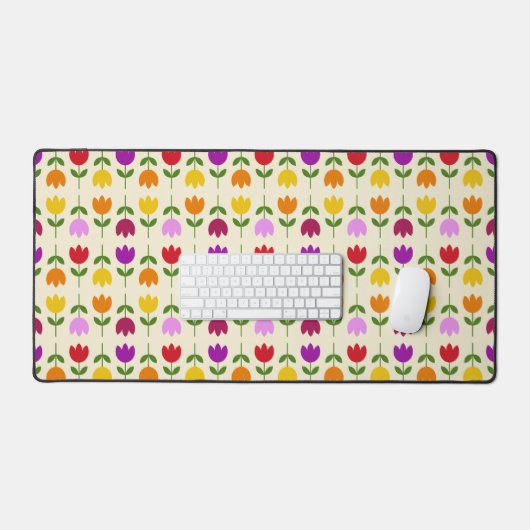 Skandinavier Stilcol auf CRM Blume Rpt Muster Schreibtischunterlage (Tastatur & Maus)