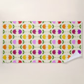 Skandinavier Stilcol auf CRM Blume Rpt Muster Strandtuch (Vorderseite)