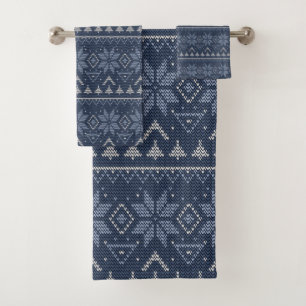 Skandinavier, strickend badhandtuch set