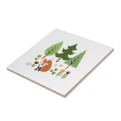 Skandinavier Style Fox Blume Tree Illustration Fliese (Seite)