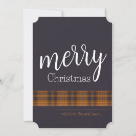 Skandinavier Style Tartan Feiertagskarte