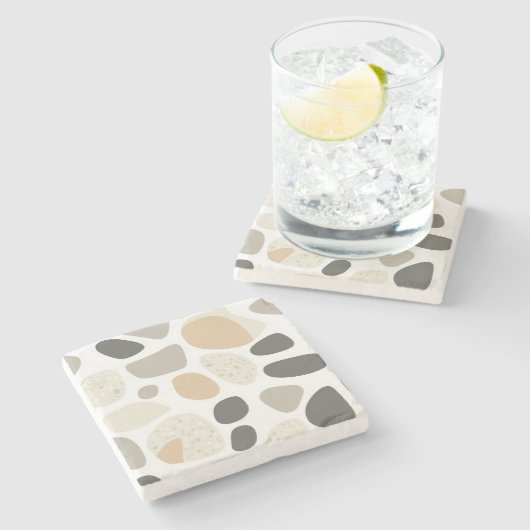 Skandinavier Terrazzo Stone Untersetzer (Seitenansicht)