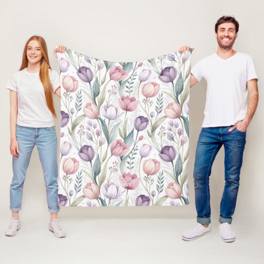 Skandinavier Tulip Blumenmuster Fleecedecke (Beispiel)