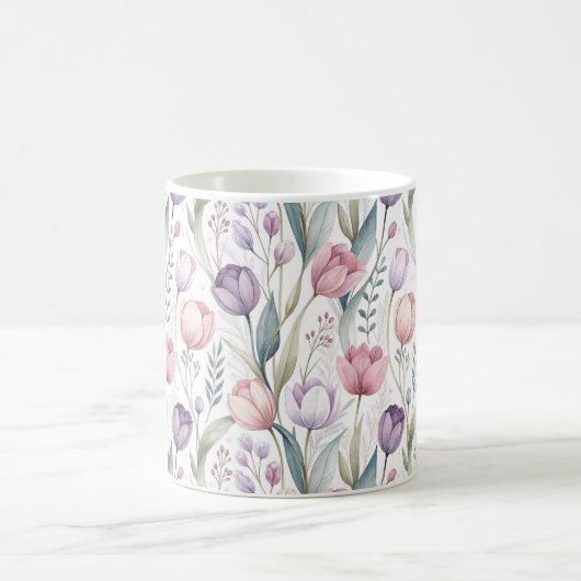 Skandinavier Tulip Blumenmuster Kaffeetasse (Mittel)
