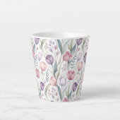 Skandinavier Tulip Blumenmuster Milchtasse (Vorderseite)