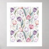 Skandinavier Tulip Blumenmuster Poster (Vorne)
