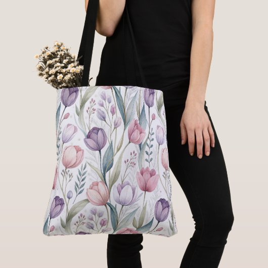 Skandinavier Tulip Blumenmuster Tasche (Von Nahem)