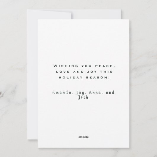 Skandinavier Weihnachtsfeiertag Feiertagskarte (Rückseite)