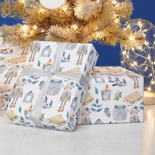 Skandinavier Weihnachtsgenom Geschenkpapier (Feiertage)