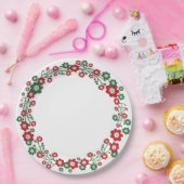 Skandinavier Weihnachtskranz Pappteller (Party)