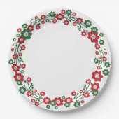 Skandinavier Weihnachtskranz Pappteller (Vorderseite)