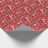 Skandinavier Weißer Rentier Weihnachten Geschenkpapier (Ecke)