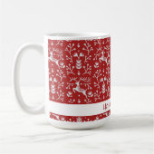 Skandinavier Weißer Rentier Weihnachten Kaffeetasse (Links)