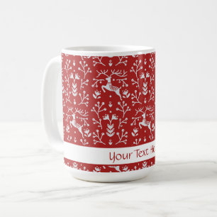 Skandinavier Weißer Rentier Weihnachtsfest Kaffeetasse