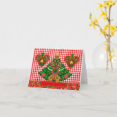 Skandinavier Xmas Gott Jul Falten Grußkarte 2 Karte (Gelbe Blume)