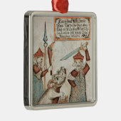 Skandinaviergott Tyr, der seine Hand zum Silbernes Ornament (Rechts)