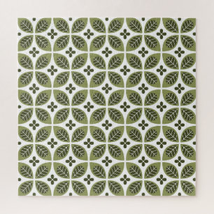 Skandinavisch Blumig: Nahtloses Vintage-Design. Puzzle