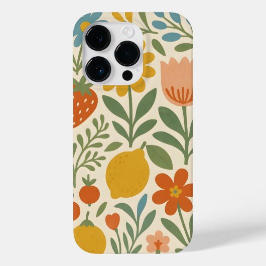 Skandinavisch Floral Case-Mate iPhone Hülle (Rückseite)