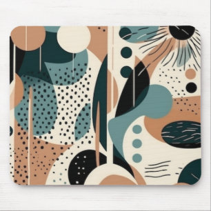 Skandinavisch Geometrische Marine Teal Terrakotta Mousepad