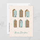 Skandinavisch inspiriert Weihnachten Postkarte. be (Vorne/Hinten)