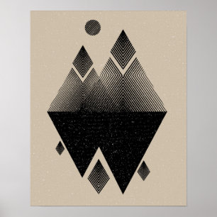 Skandinavisch inspiriertes Dreiecksdesign Poster