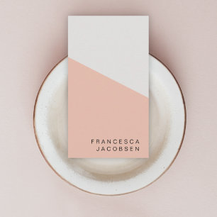 skandinavisch Minimalistisch Scandi Pink Coral M Visitenkarte