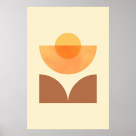 Skandinavische Abstrakt geometrische Zirkel Poster