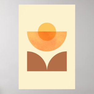 Skandinavische Abstrakt geometrische Zirkel Poster