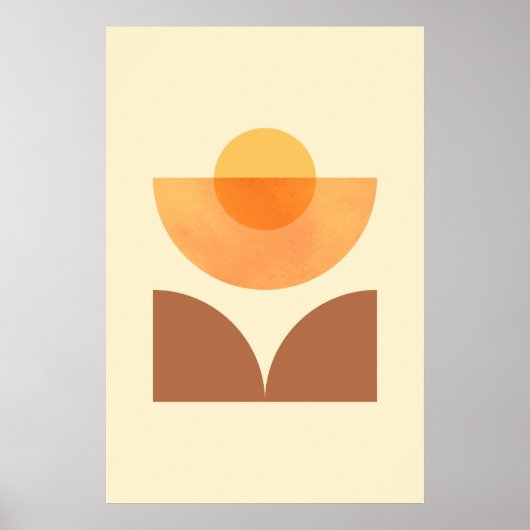 Skandinavische Abstrakt geometrische Zirkel Poster (Vorne)