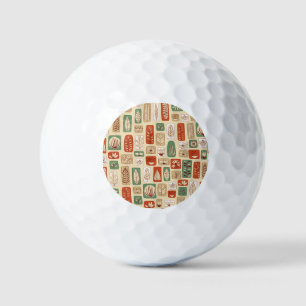 Skandinavische Abstrakte Blätter: Fliesendesign Golfball