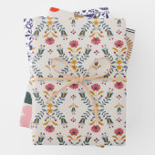 skandinavische abstrakte Blume Geschenkpapier Set (Beispiel)