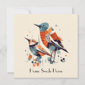 Skandinavische Abstrakte Vögel, anpassbar (Vorderseite)