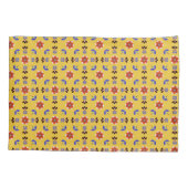 Skandinavische Art-geometrisches Blumenmuster Kissenbezug (Rückseite-Links)