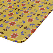 Skandinavische Art-geometrisches Blumenmuster Schneidebrett (Ecke)