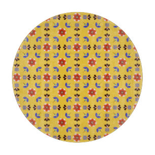 Skandinavische Art-geometrisches Blumenmuster Schneidebrett