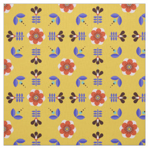 Skandinavische Art-geometrisches Blumenmuster Stoff
