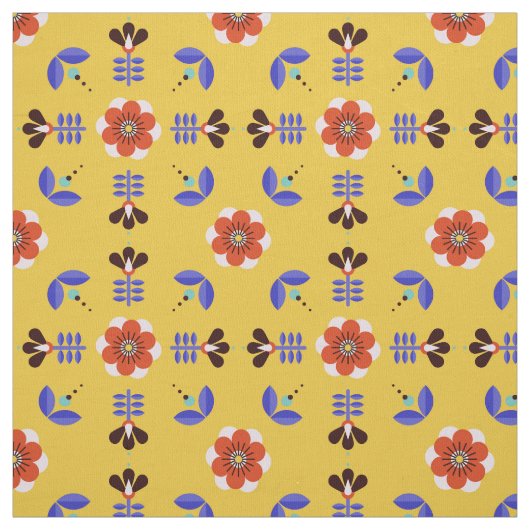 Skandinavische Art-geometrisches Blumenmuster Stoff (Muster)