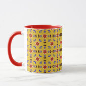 Skandinavische Art-geometrisches Blumenmuster Tasse (Links)