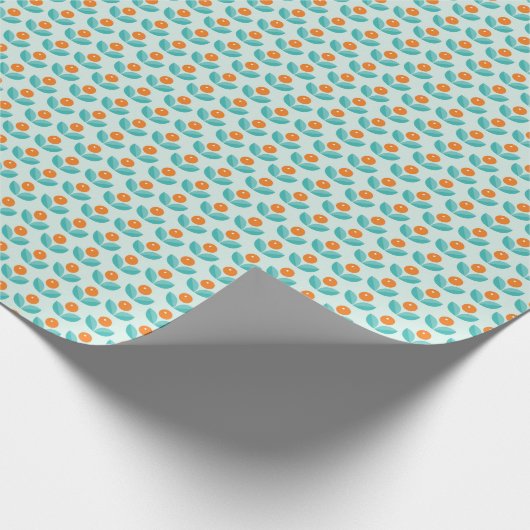 Skandinavische Art-geometrisches orange Muster Geschenkpapier (Ecke)