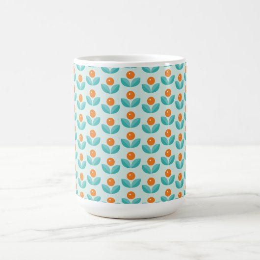 Skandinavische Art-geometrisches orange Muster Kaffeetasse (Mittel)