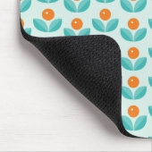 Skandinavische Art-geometrisches orange Muster Mousepad (Ecke)
